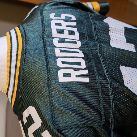 AARON RODGERS #12 Green Bay Packers NFL PLAYERS Reebok Youth M (Wmns XS) - Picture 2 of 13